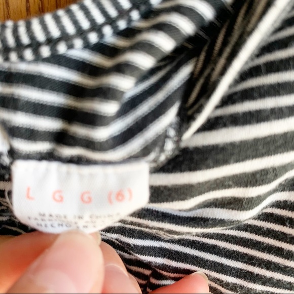 ROXY Black & White Striped Tank Top Size 6 - Picture 3 of 5